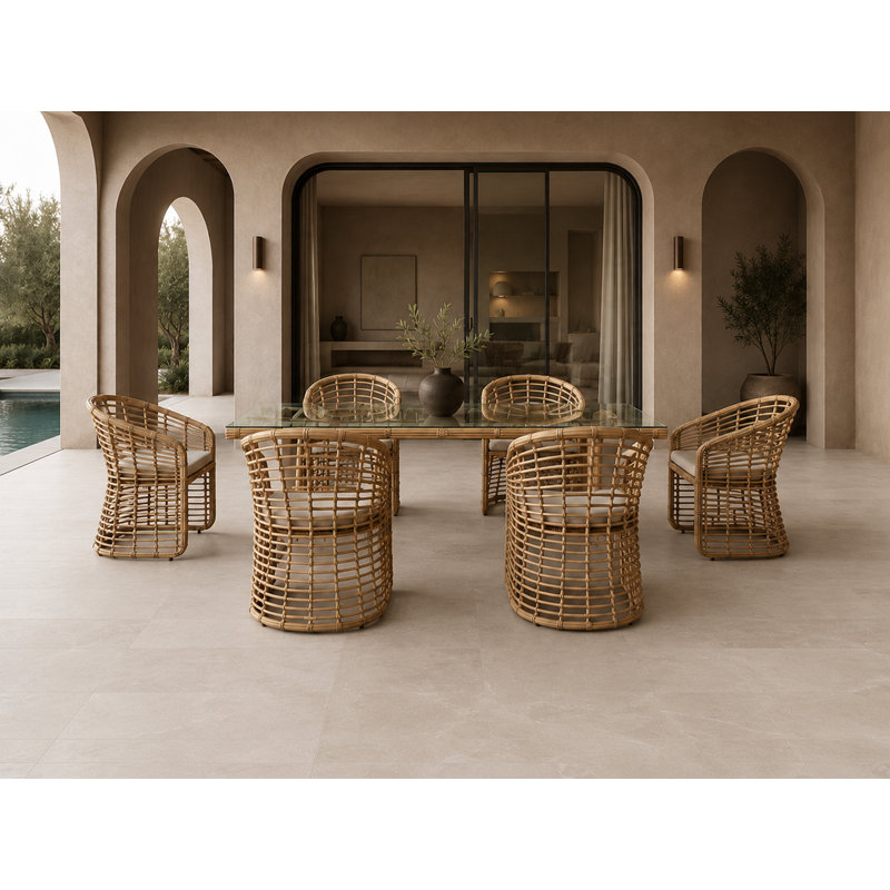 Mina - Outdoor Bamboo Wicker Dining Set