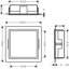 Niche murale individuelle XtraStoris noir mat avec cadre 15,38 po x 15,38 po x 4 po-88299062