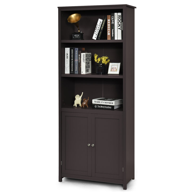 Zeba 182 cm H x 75 cm W Standard Bookcase, Brown