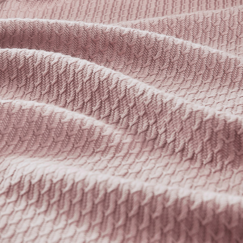 Couverture en coton de qualité égyptienne, L 90 po x L 90 po, Rosé
