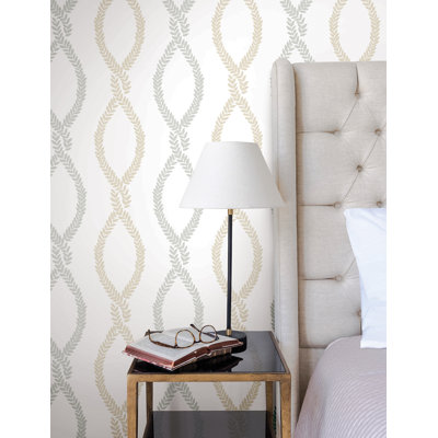 Laureate Neutral Vine Trellis Wallpaper