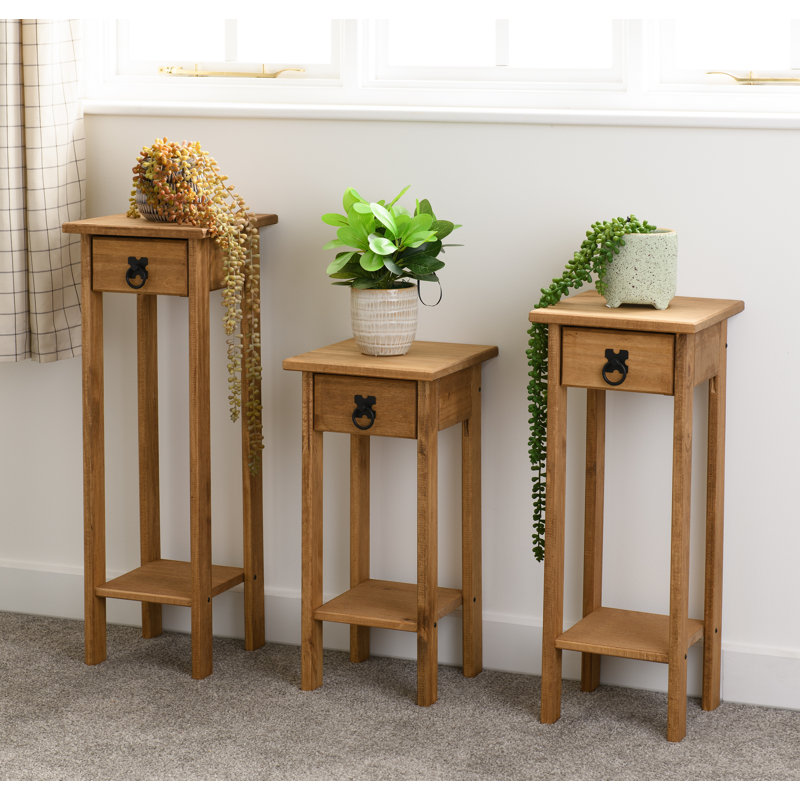 Dodge Rectangular Nesting Solid Wood Plant Stand