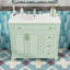 Meuble-lavabo autoportant moderne avec lavabo en céramique, tiroir inclinable et rangement spacieux-1605821824