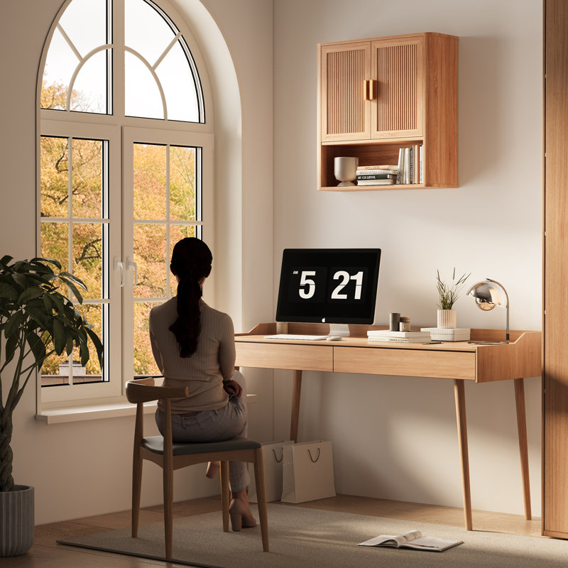 Bathroom Storage Cabinet With Adjustable Shelves, Over The Toilet Organizer For Laundry Room, Kitchen & Living Room, Medicine Cabinet With Wood Doors