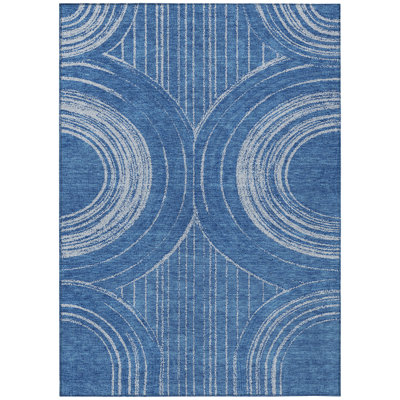 Machine Washable Indoor/Outdoor Kendricks ACN2380 Geometric Rug