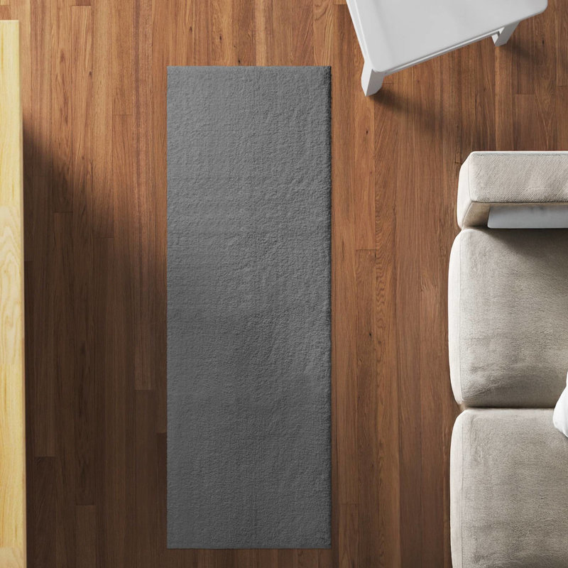 Tapis pour salle de bain Marshmallow, Gris, Simple - L 23,98 po x l 19,8 po