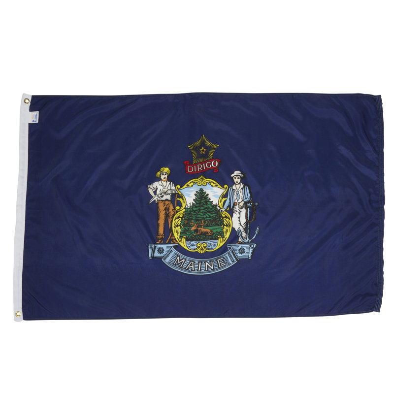 Drapeau de maison State, Maine, H 36 po x l 60 po, Nylon