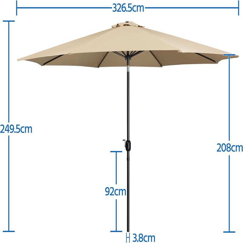 Burkeen 230cm Tilt Market Parasol