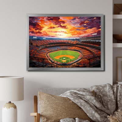 Abstract Baseball Stadium IV - Architecture Canvas Prints