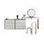 Coiffeuse avec miroir lumineux, 8 tiroirs, 1 chaise