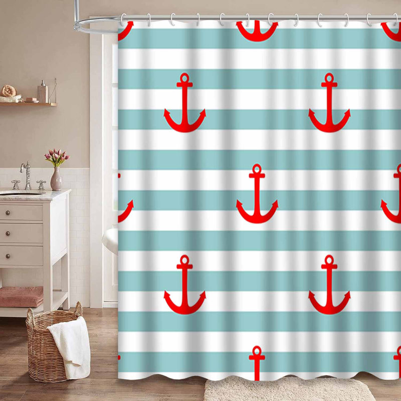 Rideau de douche Tile Sailor, L 72 po x l 72 po