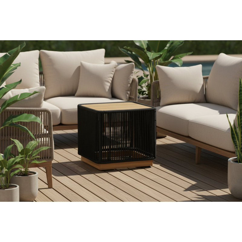 Table de bout Alpine Teak Collection, Noir