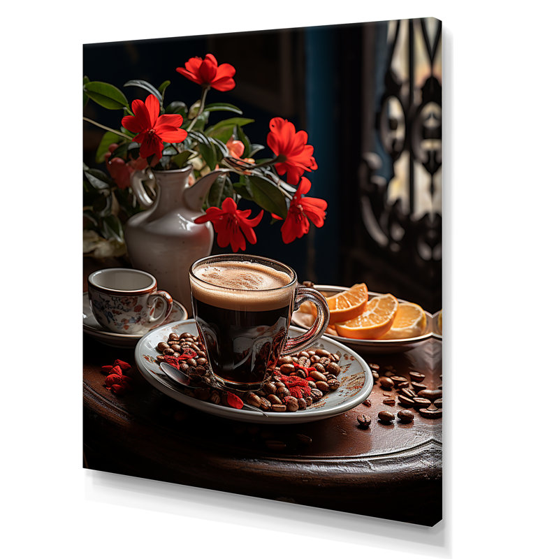 «Aroma Cuban Coffee Harmony II», reproduction sur toile, Toile tendue, H 32 po x l 16 po x P 1 po