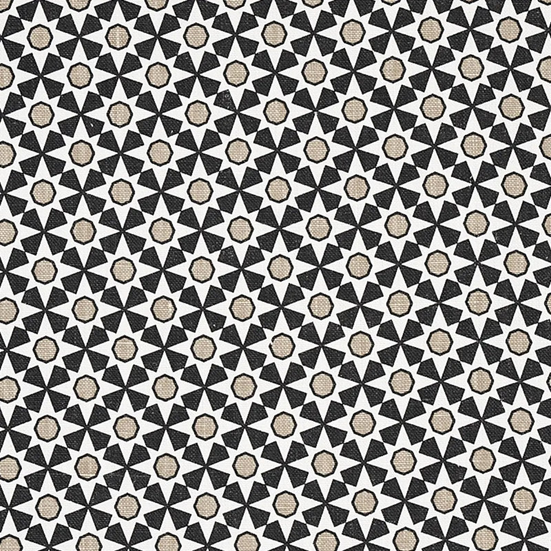 Tissu Serendipity, Noir / taupe