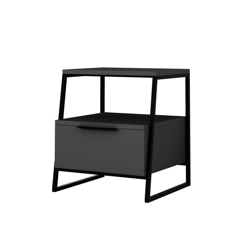 Aires Bedside Table, Anthracite