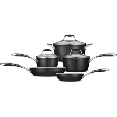 Casserole à vapeur hollandaise de luxe de 5 pintes avec couvercle, céramique antiadhésive, noir métallique