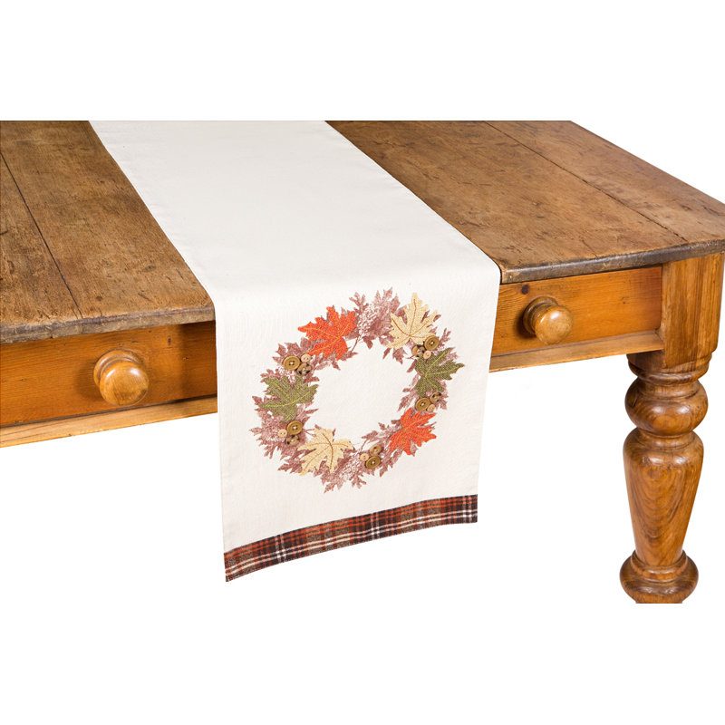 Chemin de table automne Maple Wreath, l 13 po x L 36 po