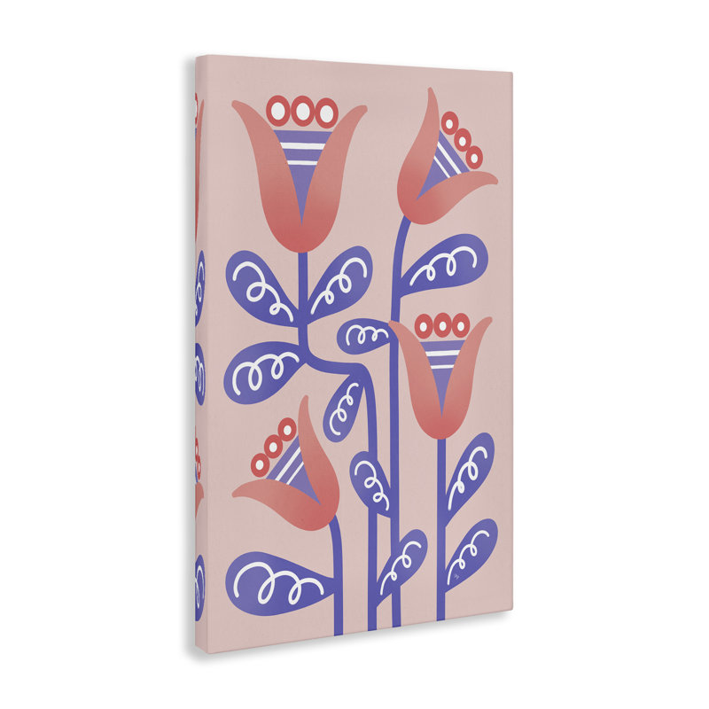 «Tulip Flowers Pink Deco» par Martina Pavlova, H 45 po x l 30 po