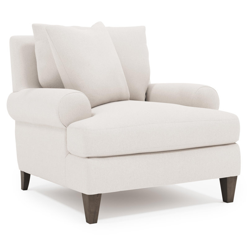 Isabella Upholstered Armchair, Aged Gray, Cream Boucle 1273-002