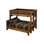 Lit superposé Fireside Lodge Barnwood - double / simple - échelle gauche