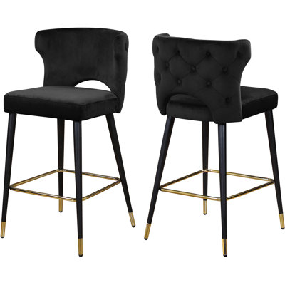 Sanchez Upholstered Counter Stool with Metal Frame