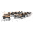 Benezar 17 Person Training Meeting Seminar Tables with Modesty Panels, 17 Chairs Complete 26 pc Set
