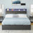 Shila Lift Up Bed with Linen Upholstered & LED Storage Headboard-573760340-573760347