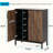 Brown & Black 5-Tier Geometric Shoe Cabinet
