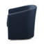 Fauteuil club pivotant bleu tendance - hauteur de bras de 25,60 po, conception élégante, housse 100% lin