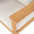 Outdoor Acacia Wood Lounge Set With Chair, Ottoman
