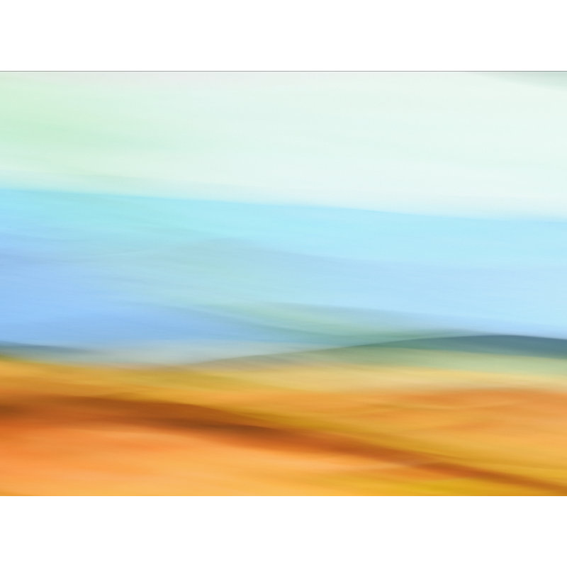 Moved Landscape by Rica Belna - Painting, Black Framed Canvas, 19" H x 25" W, 18" H x 24" W