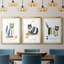 Coffee Cats I - Impression personnalisée de qualité supérieure avec passe-partout - 3 pièces-1779396001-1779396004