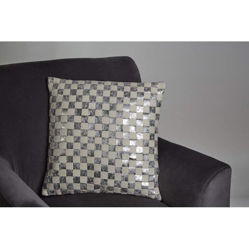 Almandine Square Throw Cushion, Grey/Silver