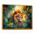 Toile avec cadre flottant or