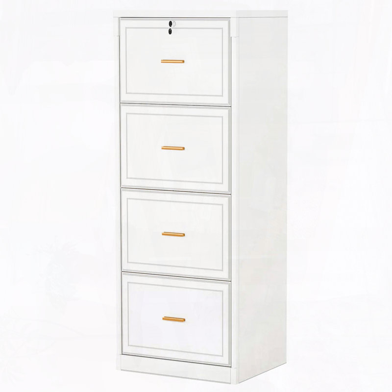 4-Drawer Vertical File Cabinet – Lockable, Letter/Legal/A4/F4