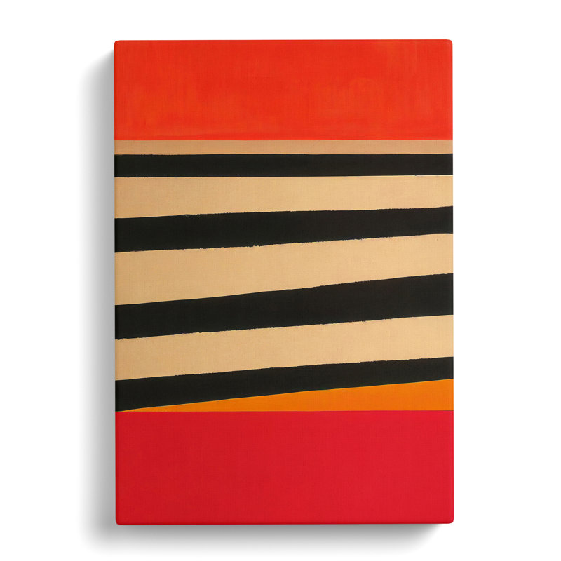 XV1022-3766X Retro Abstract Art No.2 - Print, No Matte, 50cm H x 35cm W, Wrapped Canvas