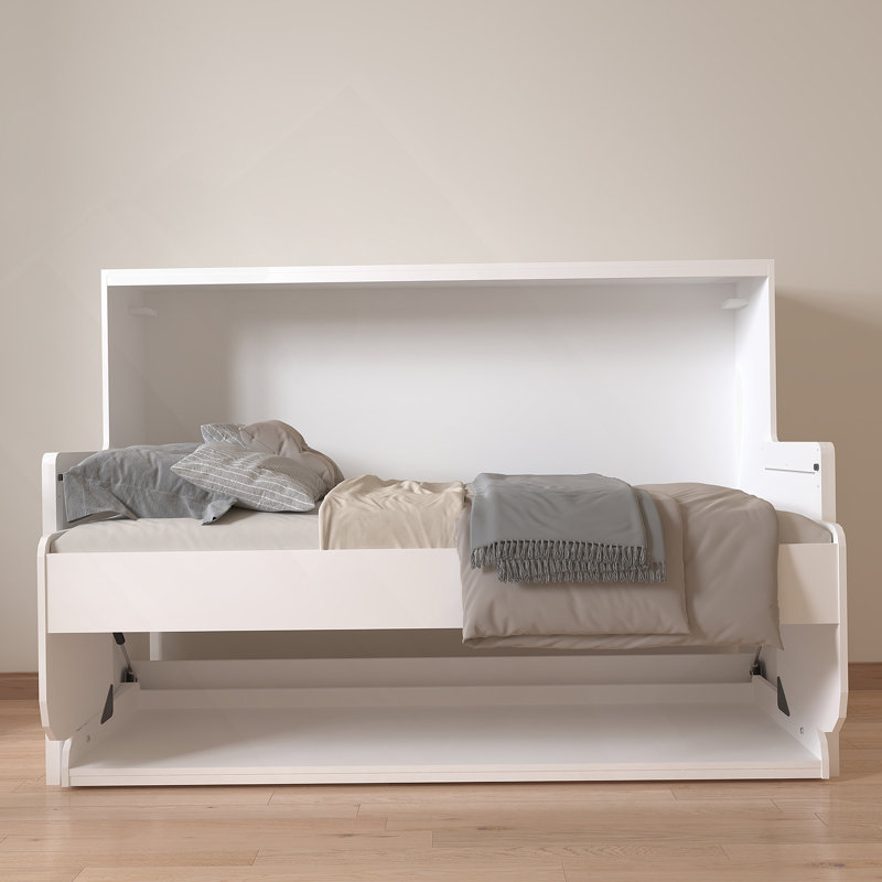 Lit simple extra-long blanc