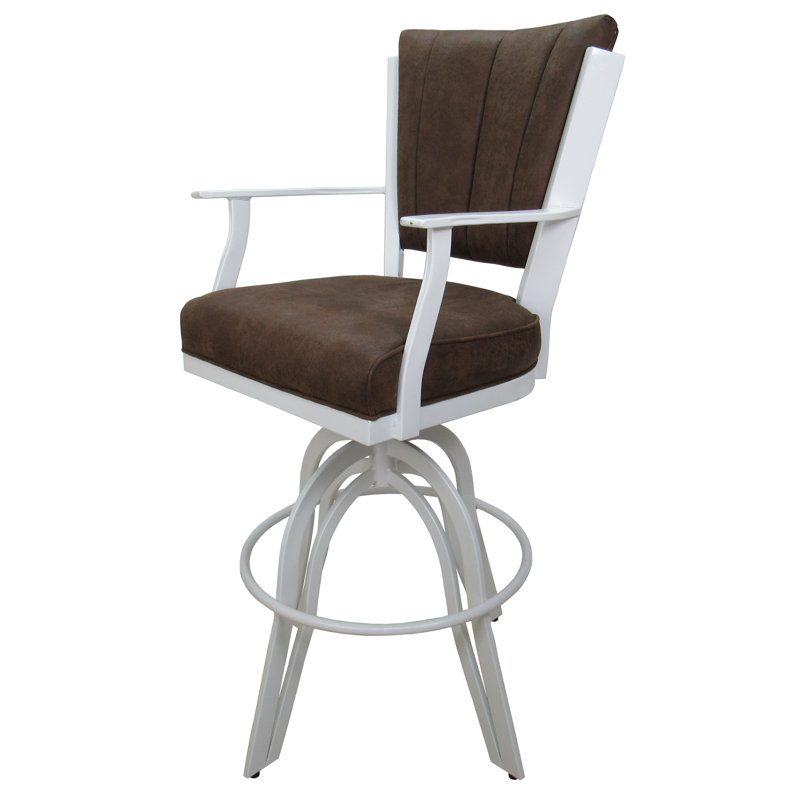 Tabourets de comptoir en métal Custom, Blanc, Whisky du Nord-Ouest, Tabouret de comptoir (siège d'une hauteur de 26 p