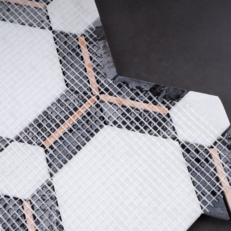 Natural Dorato 11.11 in. x 9.61 in. Hexagon Polished Marble Mosaic Tile