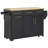 59.3-Inch Rolling Kitchen Island, With Power Sockets And Storage Space, 2 Pull-Out Cabinet Storage Racks And Fallen Leaves, With Trash Can Storage Space-424344587