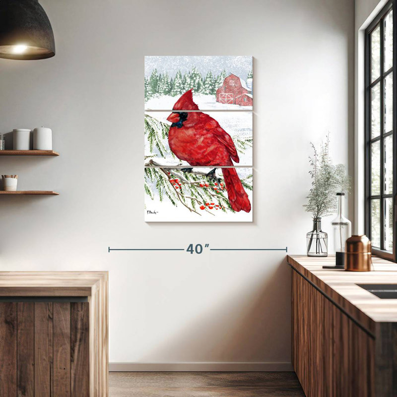 Brampt Crimson Cardinal II, 38" H x 24" W