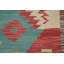 Tapis bleu clair Kilim à motif géométrique 8 x 10