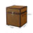 Small Yellow Retro Distressed Fabric Accent Trunk