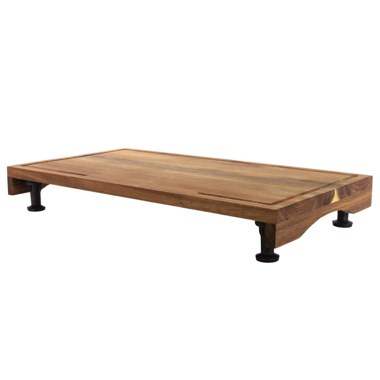Countertop Cutting Board with Adjustable Legs, Dual-purpose Chopping Board,Bamboo Bassetts