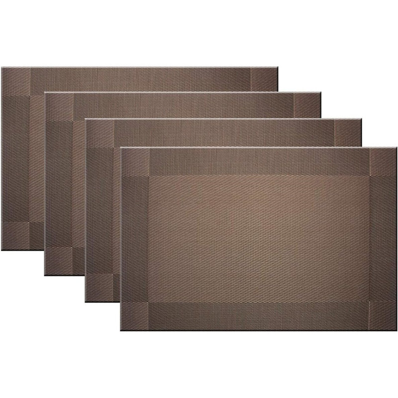 Ensemble de 4 napperons en PVC 17,7 po x 11,8 po style 02, Or
