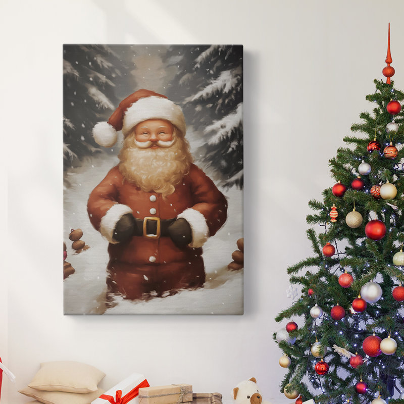 Art des Fêtes de Noël - Toile tendue avec châssis - Série 2-CCxxxiv, H 18 po x l 12 po