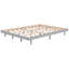 Grand lit plateforme flottant gris - construction stable et élégante pour une apparence élégante et durable