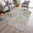 Machine Washable Indoor/Outdoor Xhevrie Ivory Rug-1527935591