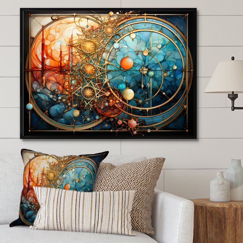 "Finnalagh Asian Art Mandalas Of Enlightment III", reproduction d'art sur toile, H 34 po x l 44 po x P 1,5 po