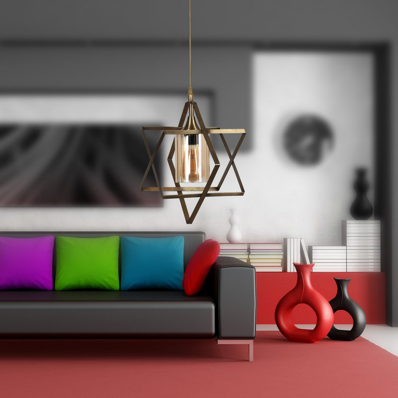 Lustre réglable glamour, structure en métal avec peinture séchée au four et capuchon en verre, 9,8 po de diamètre x 27,6 po de hauteur | Douille E27 de 40 W maximum | Élégant luminaire pour le salon, la salle à manger et le vestibule